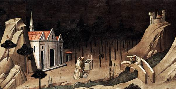 Аньоло Гадди. Фреска капеллы Маджоре в базилике Санта-Кроче, Флоренция, Италия. Деталь