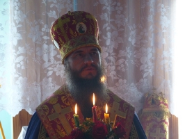 Епископ Савватий на пасхальной седмице в с. Орловка