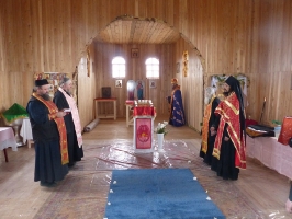 Епископ Савватий на пасхальной седмице в с. Верблюжье Саргатского благочиния