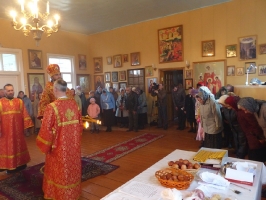 Епископ Савватий на пасхальной седмице в Колосовском благочинии