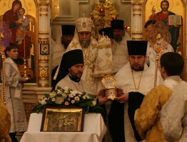 Мощи святых Саввы Освященного и Анастасии Узорешительницы в Омске
